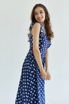 Синее платье миди в горох 3 - интернет-магазин Natali Bolgar
