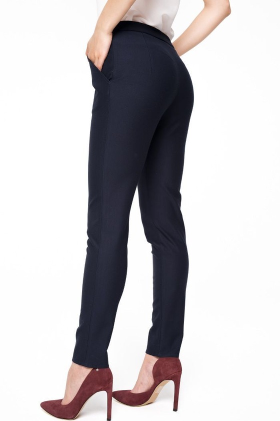 Базовые брюки темно-синего цвета 1 - интернет-магазин Natali Bolgar