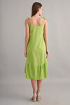 Летнее платье салатового цвета с асимметричным низом 2 - интернет-магазин Natali Bolgar