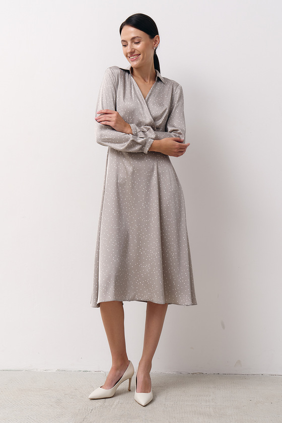 Сукня в горошок зі штучного шовку - интернет-магазин Natali Bolgar