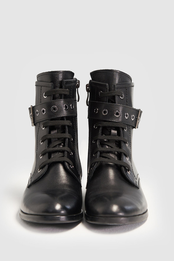 Ботинки из кожи черного цвета 3 - интернет-магазин Natali Bolgar