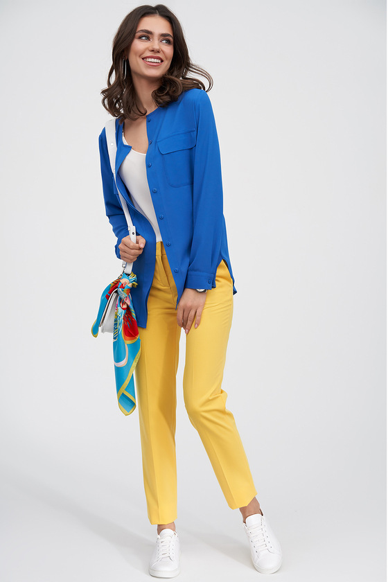 Зауженные брюки желтого цвета 6 - интернет-магазин Natali Bolgar