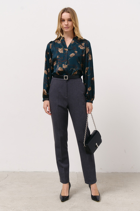 Блуза у квітковий принт зі штучного шовку 1 - интернет-магазин Natali Bolgar