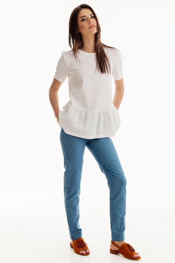 Фактурная блуза с баской 3 - интернет-магазин Natali Bolgar