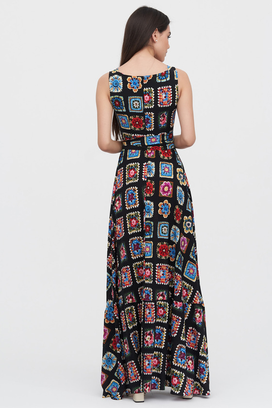 Длинное платье с ярким принтом 2 - интернет-магазин Natali Bolgar