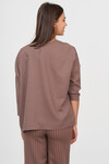  Блуза цвета мокко в мелкую полоску  1 - интернет-магазин Natali Bolgar