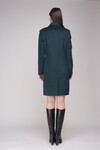 Прямое пальто изумрудного цвета с карманами 2 - интернет-магазин Natali Bolgar