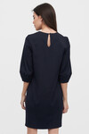 Платье с фигурными рукавами темно-синего цвета 3 - интернет-магазин Natali Bolgar