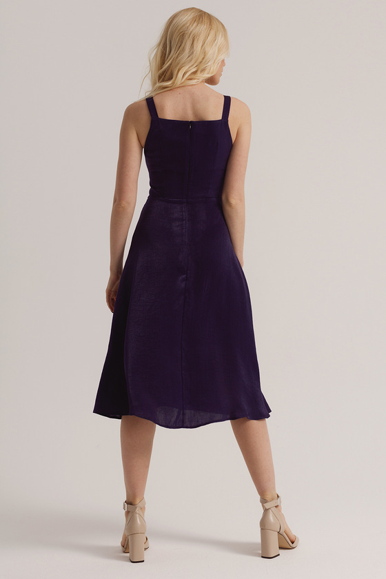 Сукня пурпурного кольору на бретелях 3 - интернет-магазин Natali Bolgar