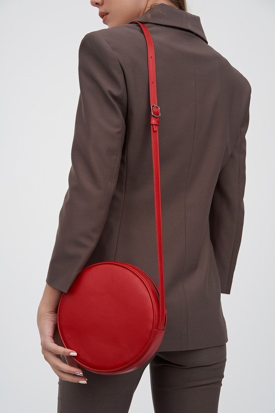 Круглая сумочка красного цвета 2 - интернет-магазин Natali Bolgar