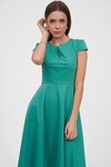 Платье с расклешенной юбкой бирюзового цвета 1 - интернет-магазин Natali Bolgar