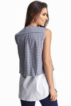 Двухслойная блуза с принтом 1 - интернет-магазин Natali Bolgar
