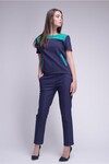 Зауженные брюки со стрелками чернильного цвета - интернет-магазин Natali Bolgar