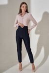 Свободная блуза пудрового цвета с длинным рукавом 3 - интернет-магазин Natali Bolgar