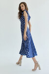 Синее платье миди в горох 2 - интернет-магазин Natali Bolgar