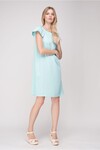 Голубое платье мини с рукавом-крылышко - интернет-магазин Natali Bolgar