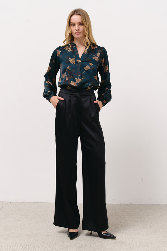 Блуза у квітковий принт зі штучного шовку 3 - интернет-магазин Natali Bolgar