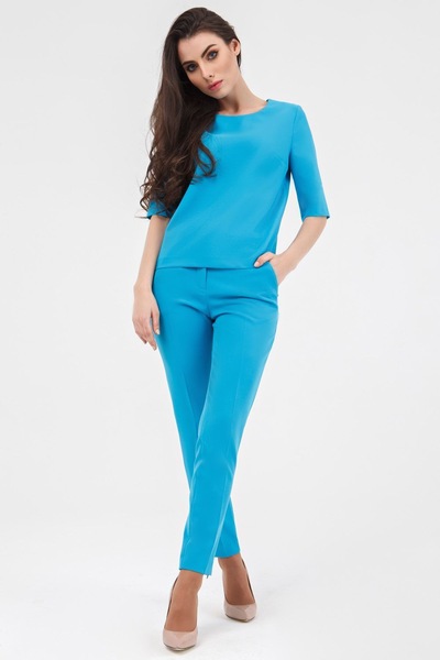 Классические брюки лазурно-голубого оттенка  – Natali Bolgar