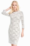 Платье серо-белого цвета 1 - интернет-магазин Natali Bolgar