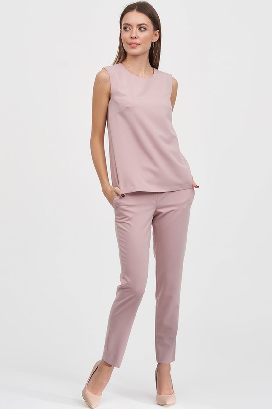 Укороченные брюки пудрового цвета 4 - интернет-магазин Natali Bolgar