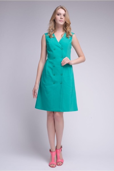 Платье-халат зеленого цвета  – Natali Bolgar