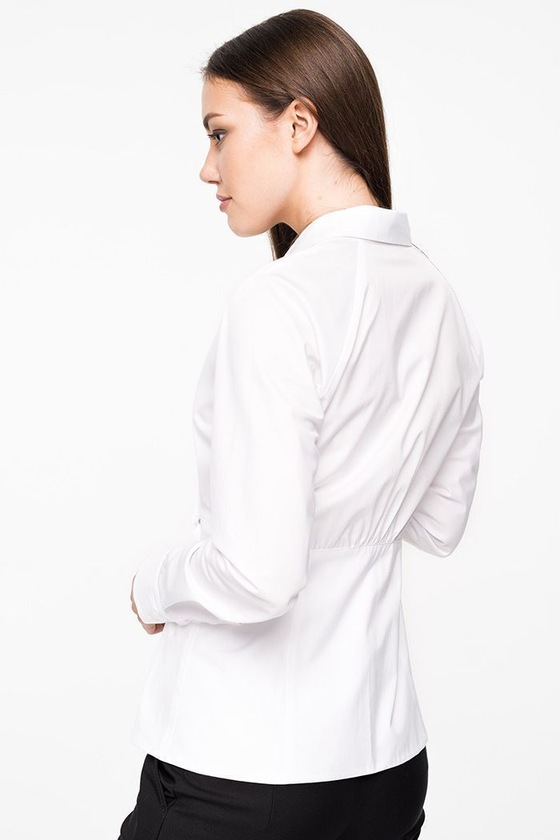 Блуза на запах из белого коттона 1 - интернет-магазин Natali Bolgar