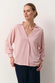 Блуза з віскози кольору пудри