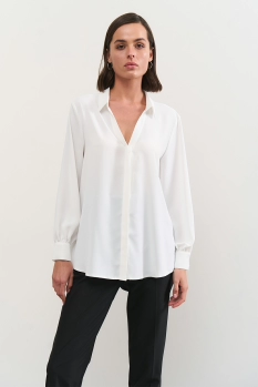 Біла блузка з поясом